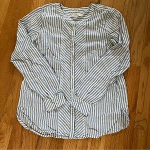 LOFT Striped Button Down Sz XS